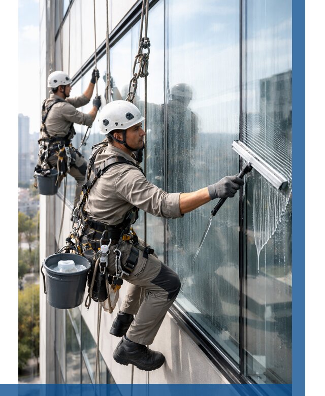 Мойка окон альпинистами в Кыштыме от 4674 р. | ВЫСОТНИК-Кшт