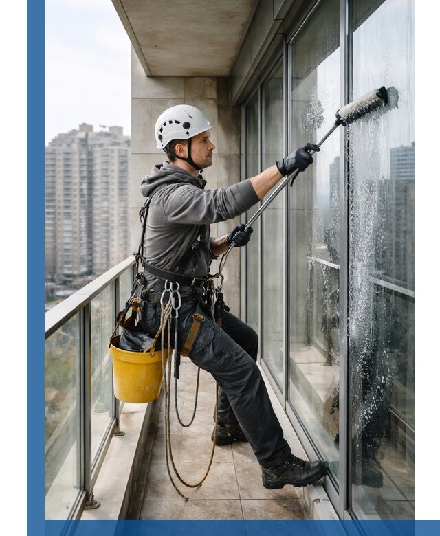Профессиональная мойка балконного остекления в Кыштыме