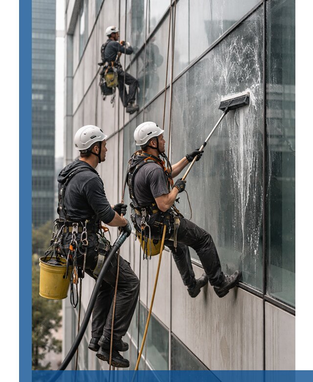Профессиональная высотная мойка фасадов зданий в Кыштыме