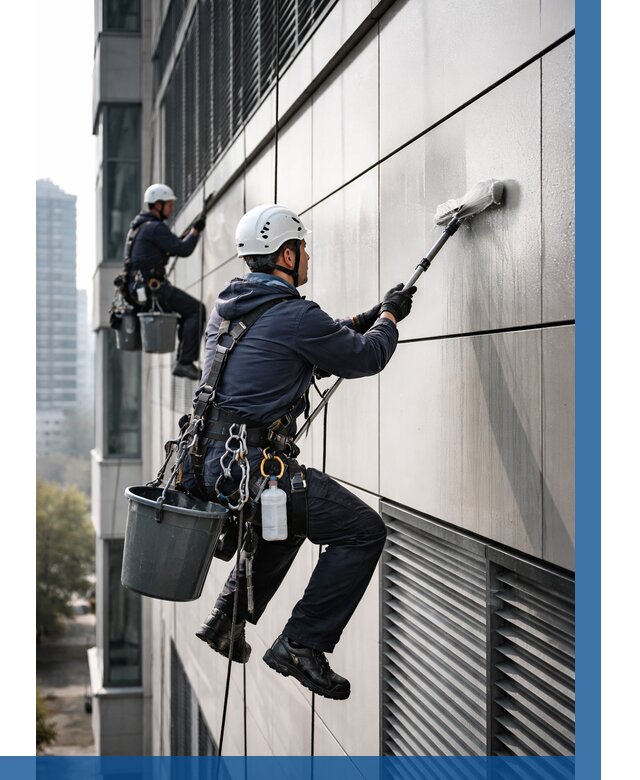 Мойка вентилируемого фасада в Кыштыме от 260 р. | ВЫСОТНИК-Кшт