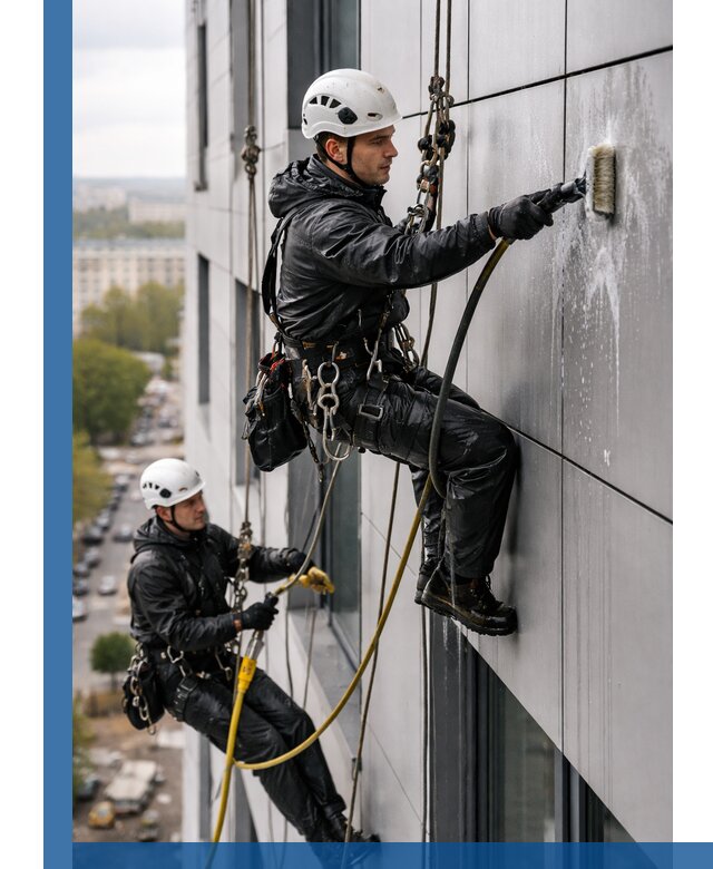 Профессиональная мойка фасада из композита в Кыштыме
