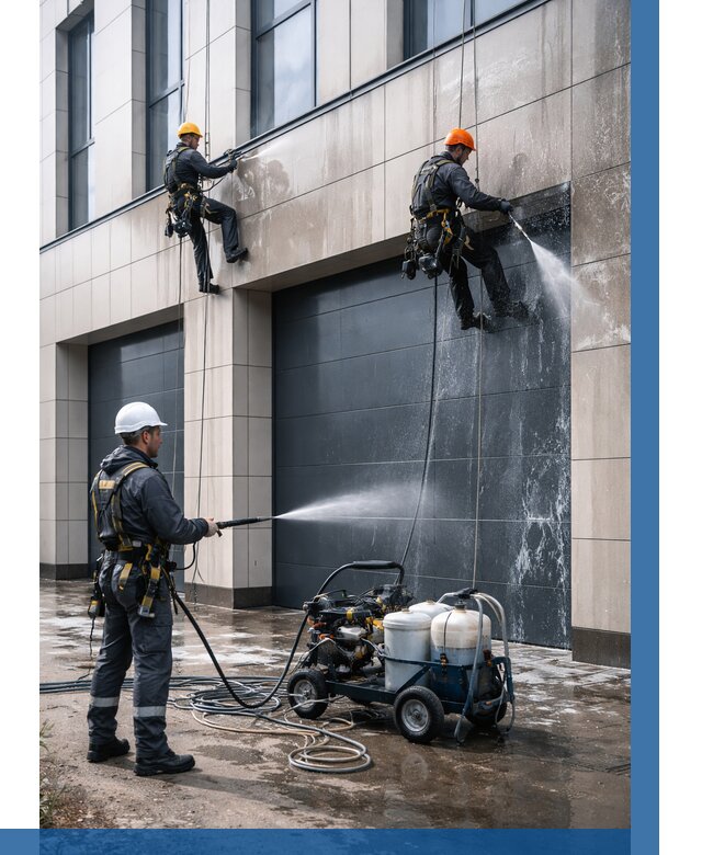 Послестроительная мойка фасада в Кыштыме от 312 р. | ВЫСОТНИК-Кшт