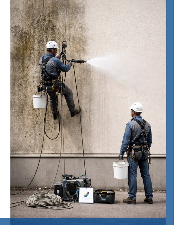 Очистка фасада от плесени в Кыштыме от 312 р. | ВЫСОТНИК-Кшт