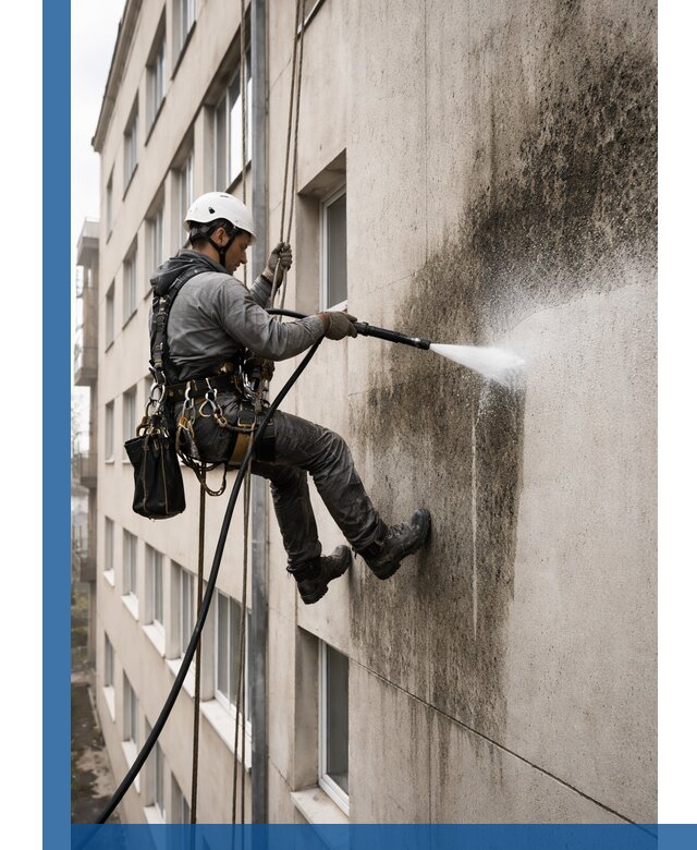 Профессиональная очистка фасадов от плесени в Кыштыме