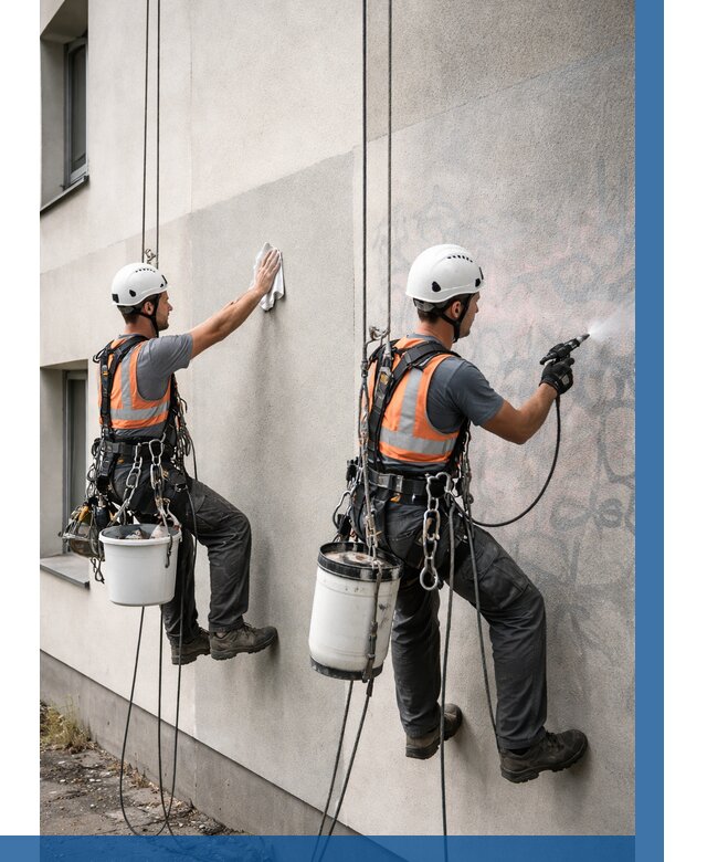 Антиграффити покрытие фасада в Кыштыме от 623 р. | ВЫСОТНИК-Кшт