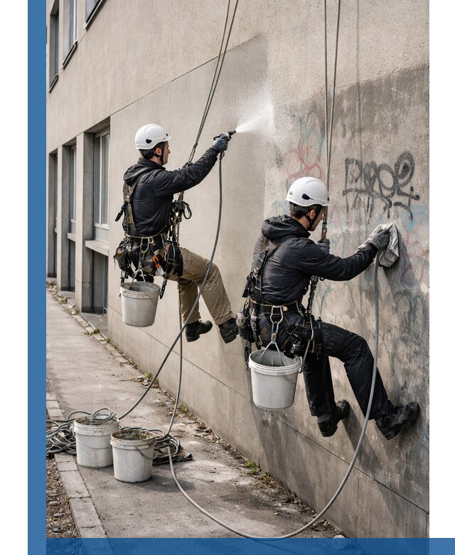 Антиграффити покрытие фасада с защитой от надписей в Кыштыме