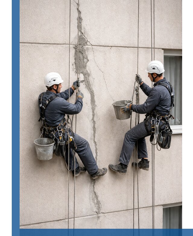 Заделка трещин на фасаде в Кыштыме с гарантийным ремонтом