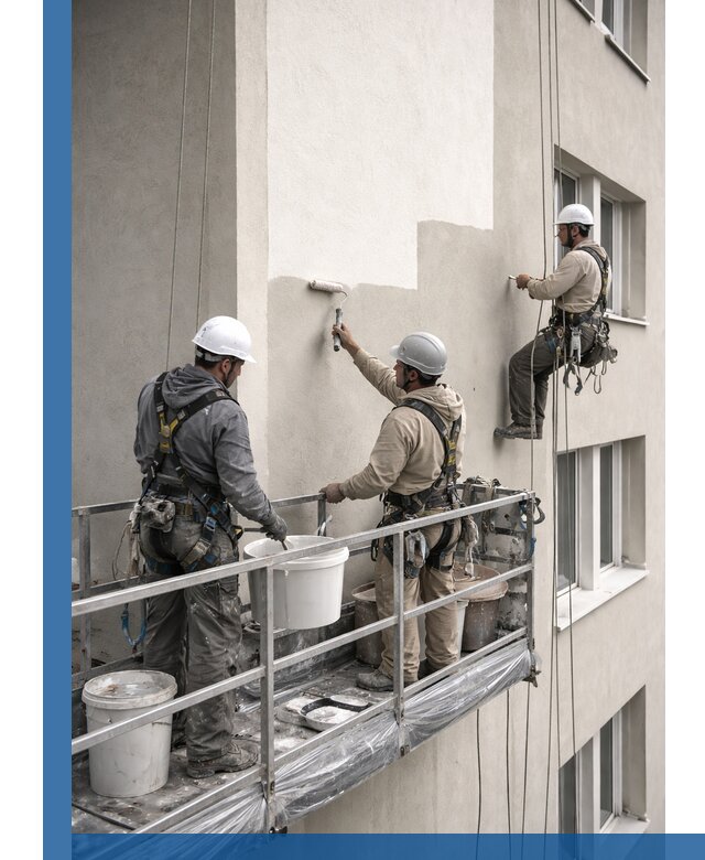 Покраска оштукатуренного фасада в Кыштыме под ключ с гарантией