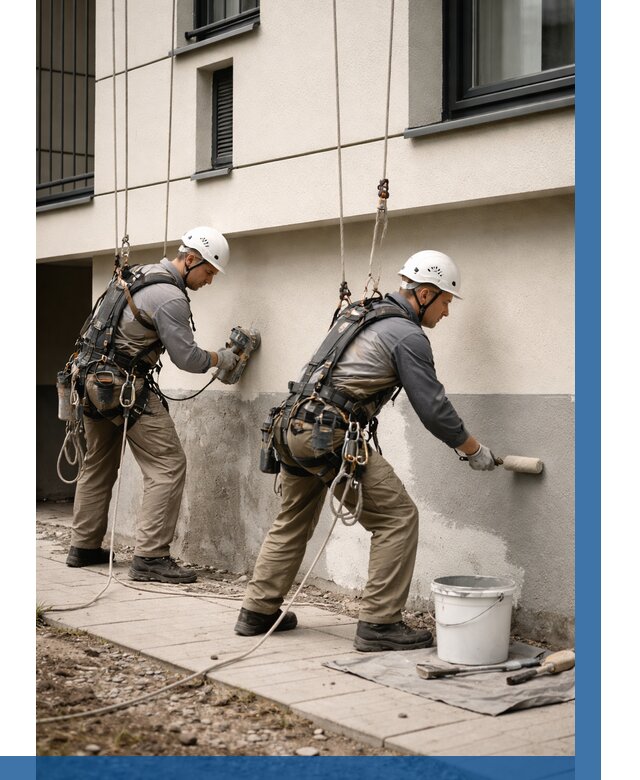 Окраска цоколя здания в Кыштыме от 467 р. под ключ | ВЫСОТНИК-Кшт