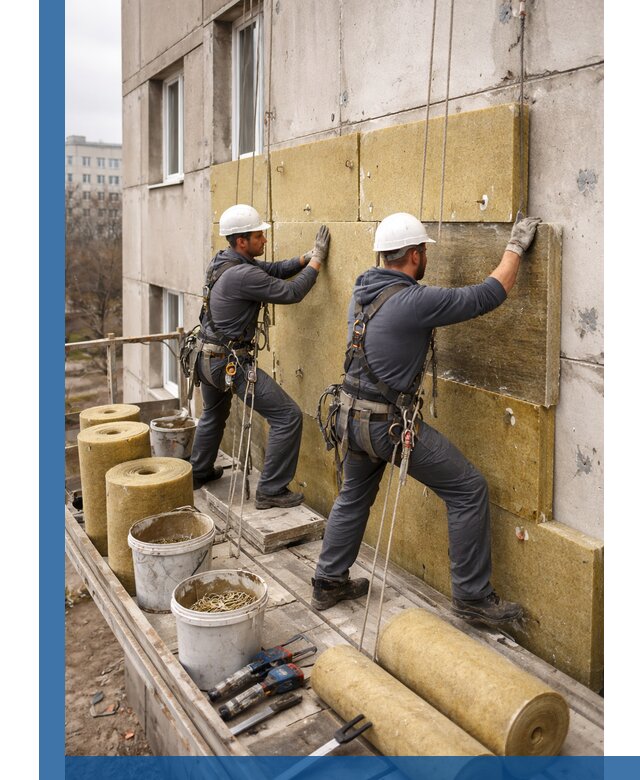 Утепление фасада минватой в Кыштыме под ключ с гарантией