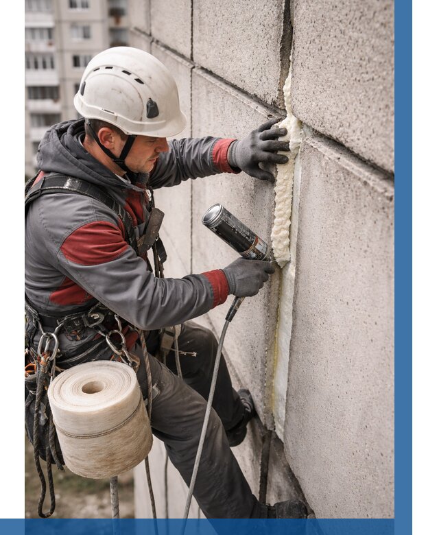 Утепление межпанельных швов в Кыштыме от 727 р. | ВЫСОТНИК-Кшт