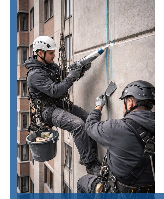 Вторичная герметизация швов фасада и кровли в Кыштыме