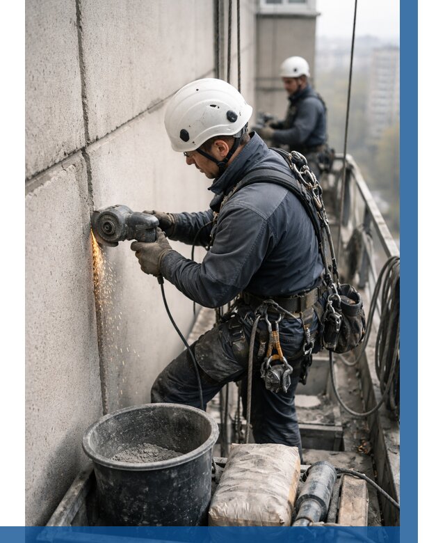 Штробление межпанельных швов в Кыштыме от 1246 р. | ВЫСОТНИК-Кшт