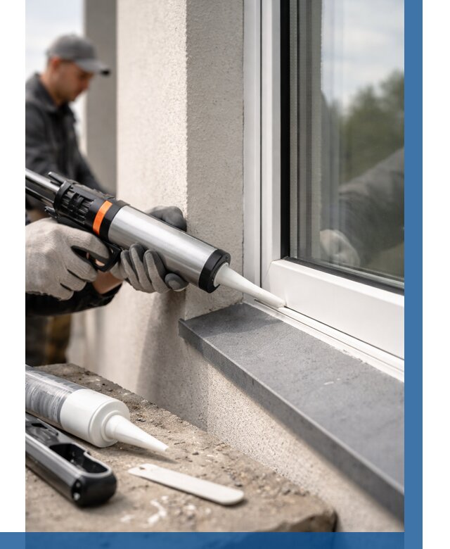 Герметизация монтажных швов окон в Кыштыме от 675 р. | ВЫСОТНИК-Кшт