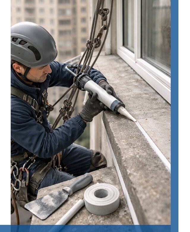 Герметизация балконного козырька в Кыштыме от 4674 р. | ВЫСОТНИК-Кшт