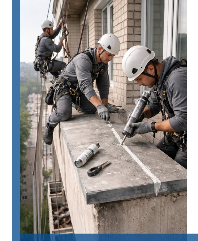 Герметизация балконного козырька в Кыштыме профессионально