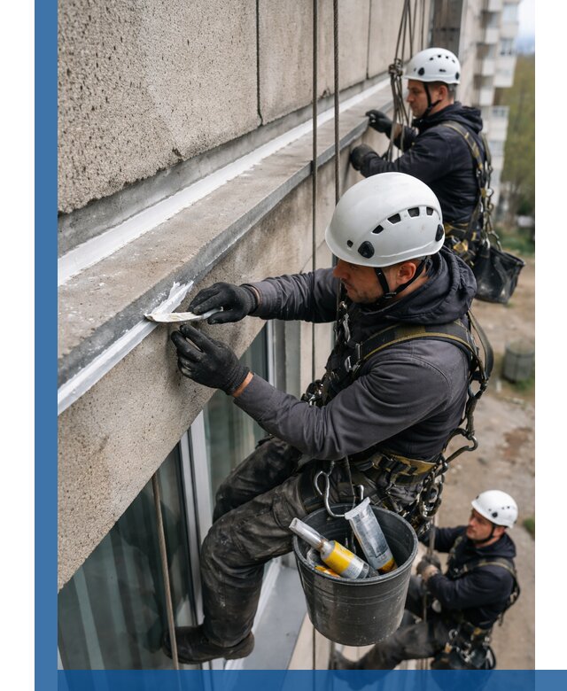 Герметизация примыкания балкона в Кыштыме под ключ с гарантией