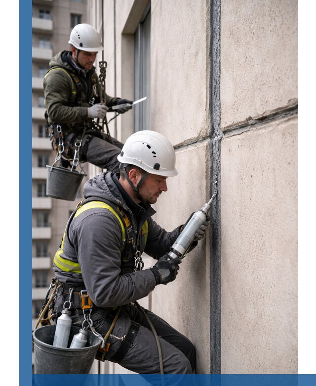 Герметизация деформационных швов фасада в Кыштыме качественно