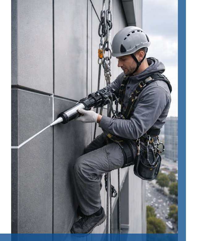 Герметизация стыков фасадных панелей в Кыштыме от 6751 р.| ВЫСОТНИК-Кшт