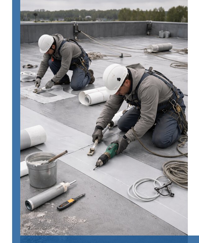 Ремонт мембранной кровли в Кыштыме качественно и с гарантией