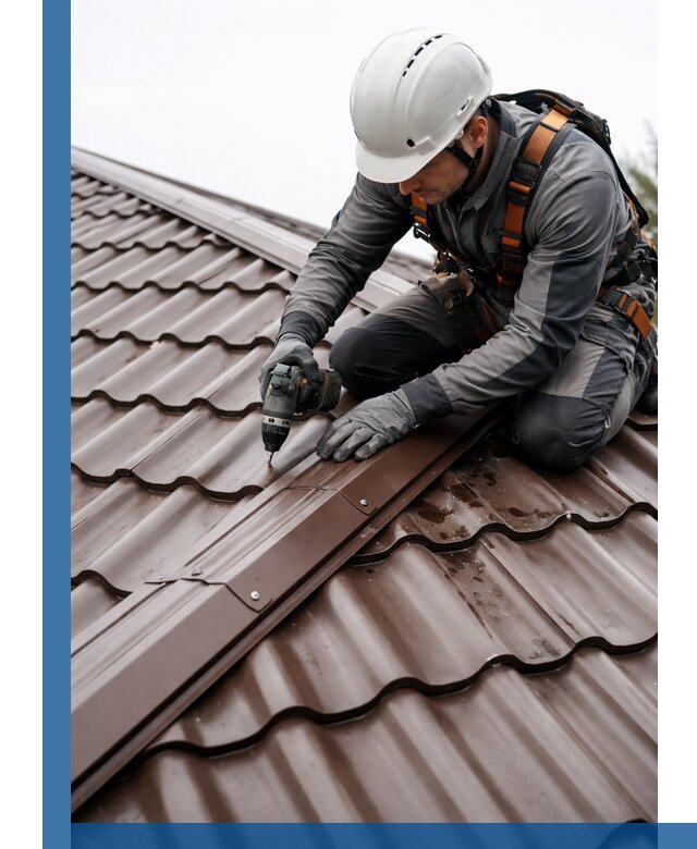 Ремонт металлочерепицы на крыше в Кыштыме профессионально