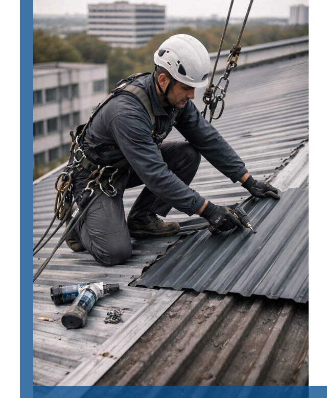 Ремонт профнастила на кровле в Кыштыме, работы под ключ