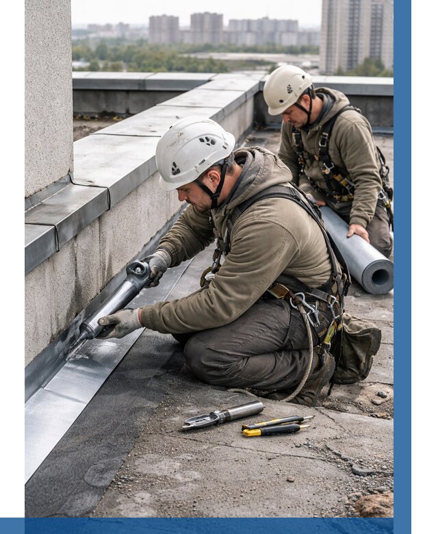 Ремонт кровельных примыканий в Кыштыме от 1246 р. | ВЫСОТНИК-Кшт