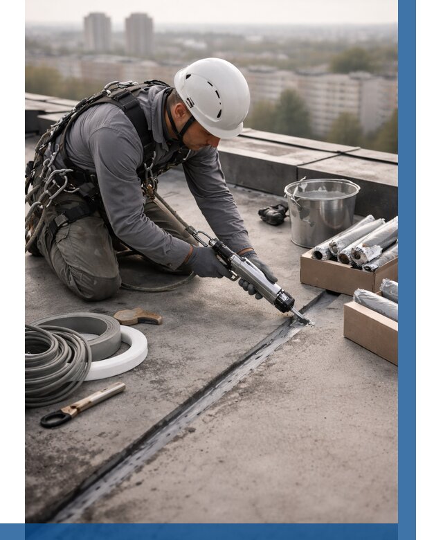 Герметизация швов кровли в Кыштыме от 467 р./м2 | ВЫСОТНИК-Кшт