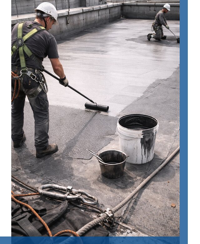 Гидроизоляция кровли жидкой резиной в Кыштыме от 519 р. | ВЫСОТНИК-Кшт