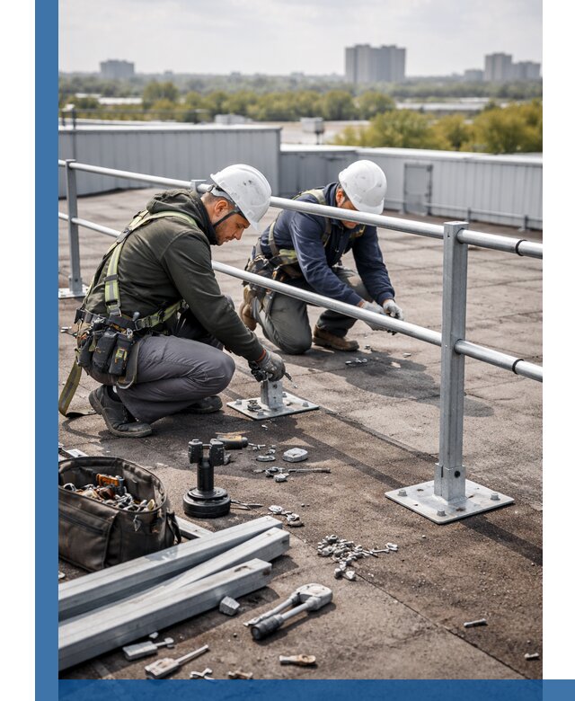 Монтаж кровельного ограждения в Кыштыме под ключ с гарантией