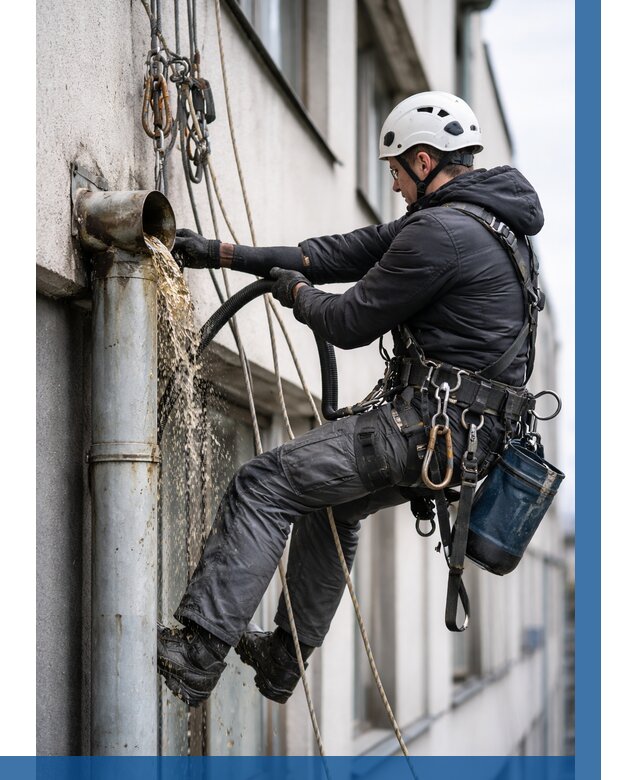 Прочистка водосточных труб в Кыштыме от 3635 р. | ВЫСОТНИК-Кшт