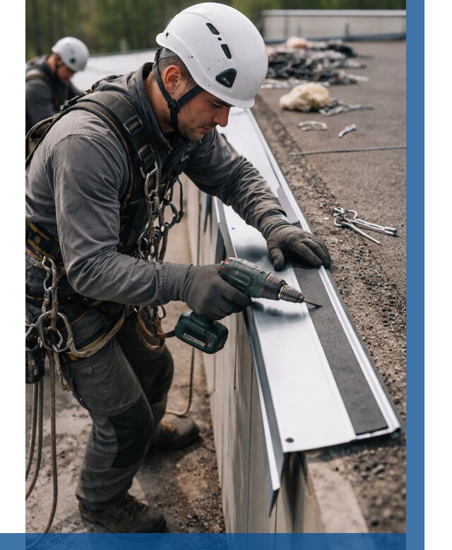 Монтаж капельника на кровле в Кыштыме от 312 р. | ВЫСОТНИК-Кшт