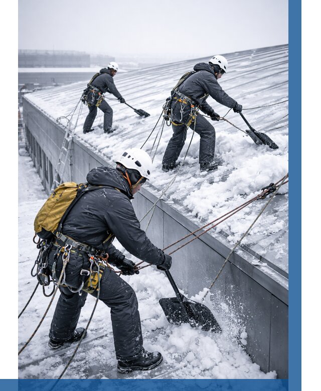 Очистка навесов от снега в Кыштыме от 4674 р. | ВЫСОТНИК-Кшт