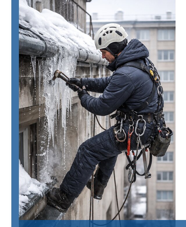 Удаление наледи и чистка водостоков в Кыштыме оперативно и безопасно