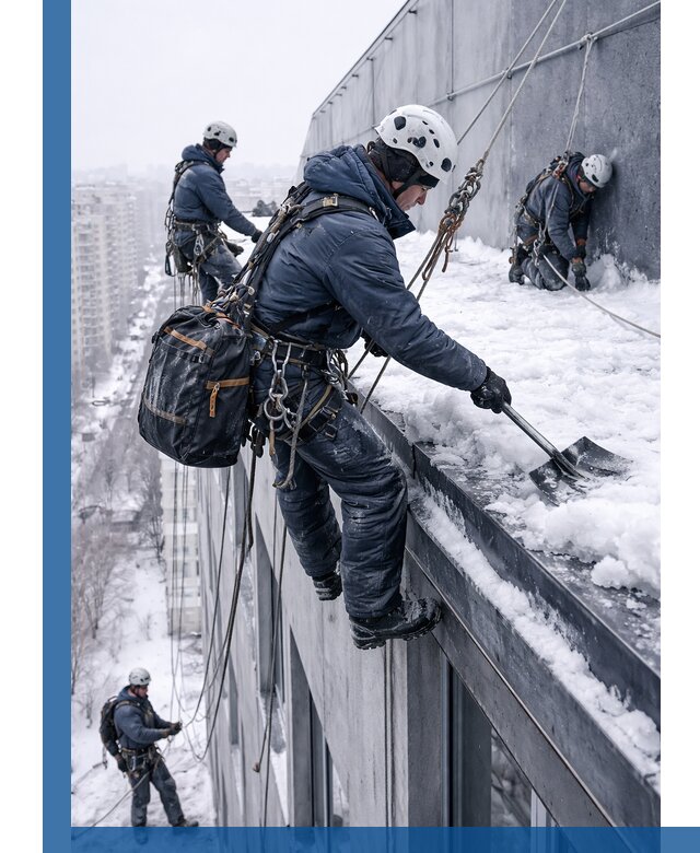 Абонентское обслуживание кровли зимой в Кыштыме регулярный уход