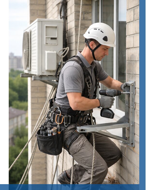 Установка кронштейнов кондиционера в Кыштыме от 3635 р. | ВЫСОТНИК-Кшт