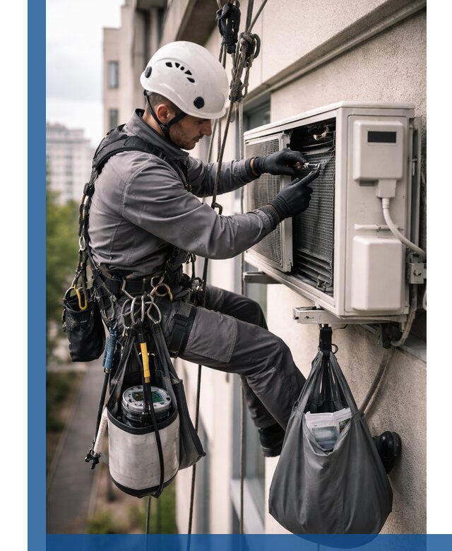 Обслуживание внешнего блока кондиционера в Кыштыме профессионально