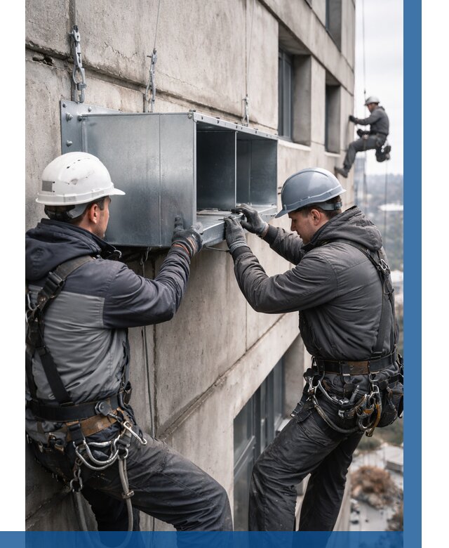 Монтаж вентиляционных коробов в Кыштыме от 3116 р. | ВЫСОТНИК-Кшт