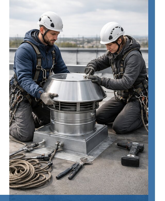 Установка дефлекторов на кровле в Кыштыме от 4674 р. | ВЫСОТНИК-Кшт