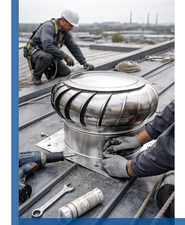 Установка дефлекторов на кровле в Кыштыме профессионально