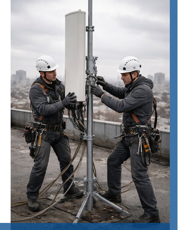 Монтаж антенн связи на крыше в Кыштыме от 8828 р. | ВЫСОТНИК-Кшт