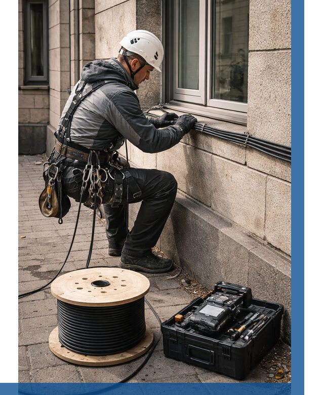 Прокладка оптоволоконного кабеля в Кыштыме от 831 р. | ВЫСОТНИК-Кшт