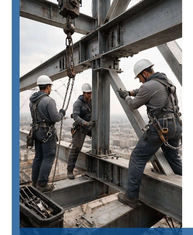 Профессиональный монтаж металлоконструкций на высоте в Кыштыме