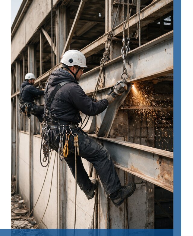 Демонтаж металлоконструкций на высоте в Кыштыме от 6751р. |ВЫСОТНИК-Кшт