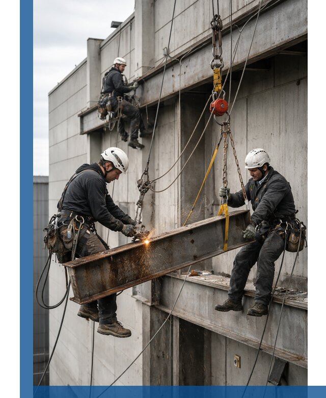 Демонтаж металлоконструкций на высоте в Кыштыме под ключ