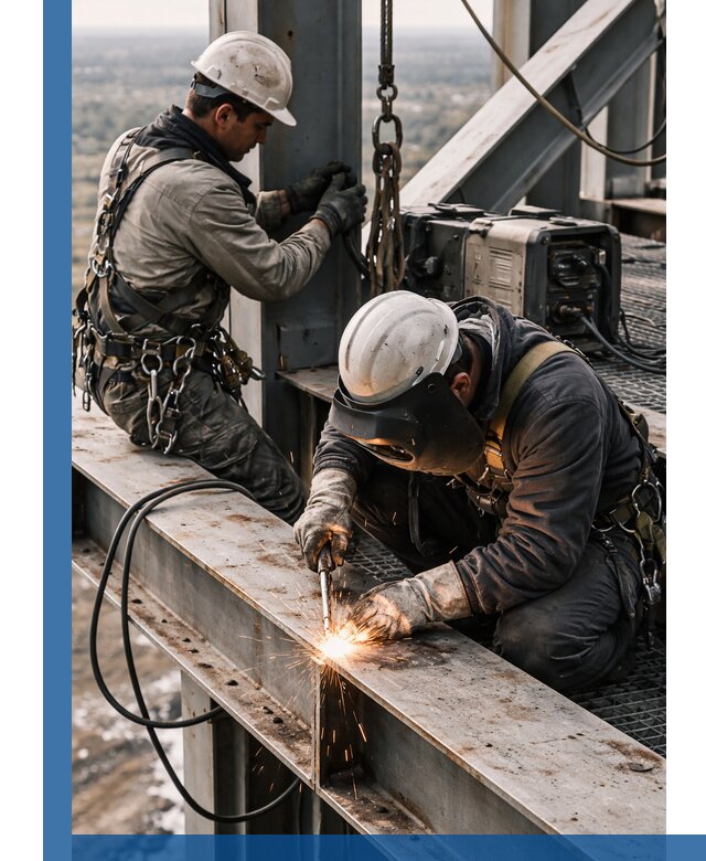 Высотные сварочные работы в Кыштыме для промышленных объектов