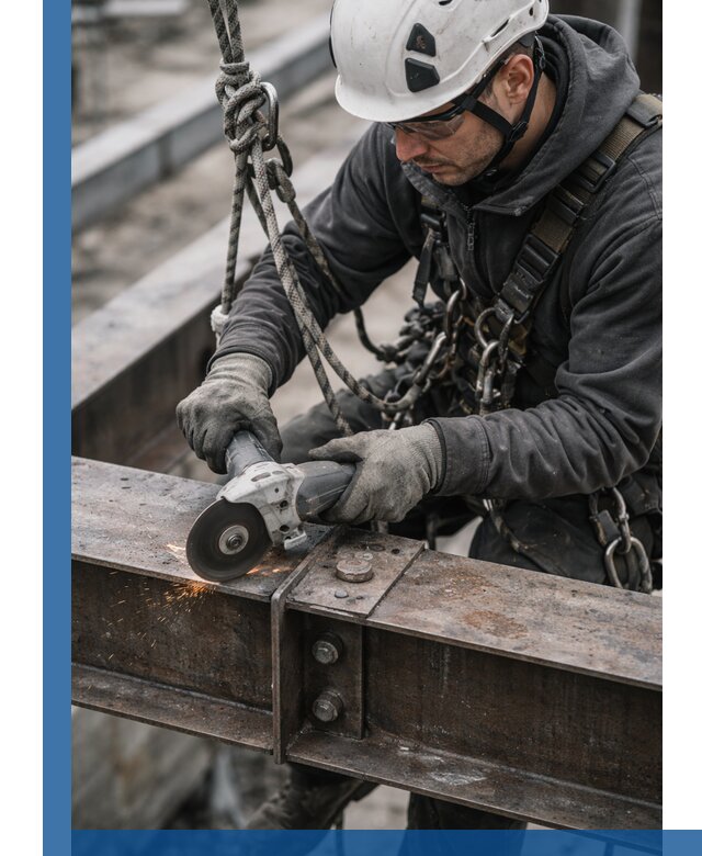 Резка металла на высоте в Кыштыме для зданий и конструкций