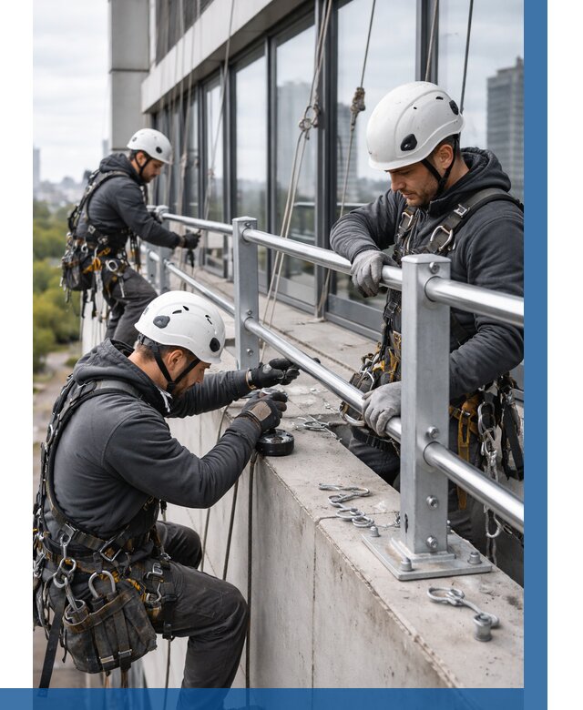 Монтаж ограждений на высоте в Кыштыме, от 1246 р. | ВЫСОТНИК-Кшт