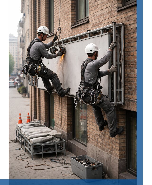 Демонтаж рекламной вывески в Кыштыме от 6751 р. | ВЫСОТНИК-Кшт