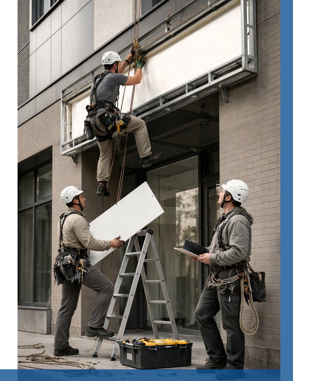 Монтаж светового короба в Кыштыме от 6751 р. | ВЫСОТНИК-Кшт